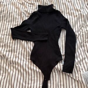ABERCROMBIE & FITCH Black Turtleneck Bodysuit
